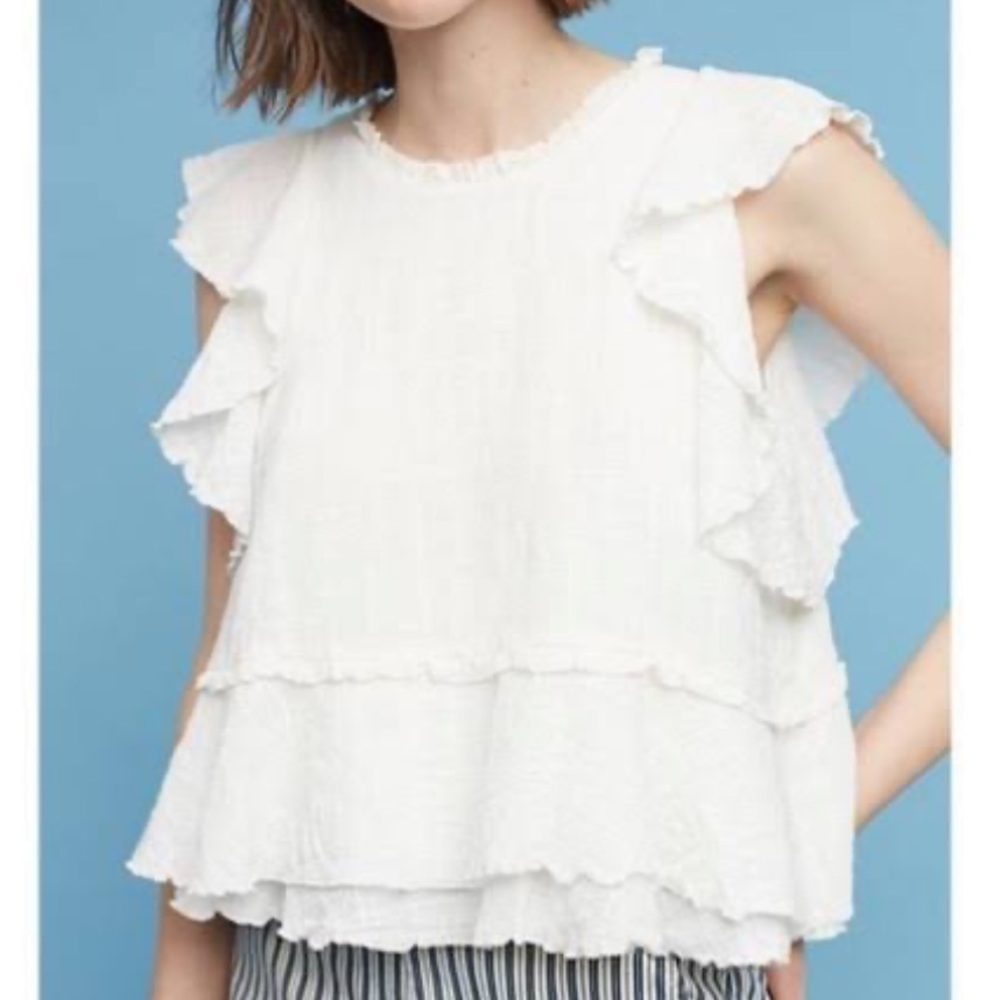 Anthropologie Maeve Ruffle Top
